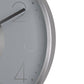 Hometime Round Metal Wall Clock Metal Dial 12" - Silver