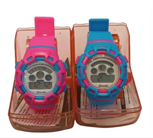 7 Light Childrens Girls & Boys Sports Light Digital Waterproof assorted stlyes and colour's varied watch Box of 10