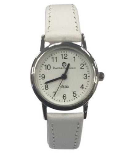 Relda Children's Analogue White Leather Strap Boy's Girls Watch - CLEARANCE NEEDS RE-BATTERY
