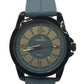 Heryi Rubber Gents Fashion Quartz Date Cream/Light Blue Dial Light Blue Rubber Magnetic Strap Watch