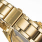 Mark Maddox Ladies Fashion Bling Quartz Blue Dial Analogue Display and Gold stainless steel Bracelet Watch - CLEARANCE NEEDS RE-BATTERY