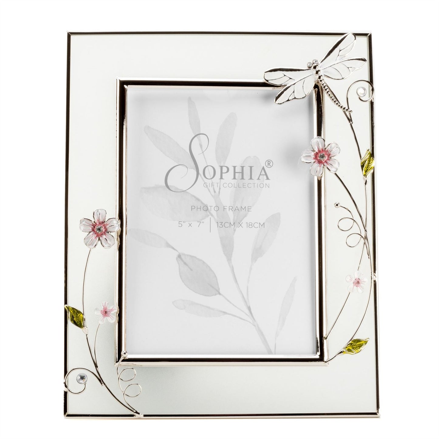 Sophia Classic Glass & Wire Dragonfly Frame 5" x 7"