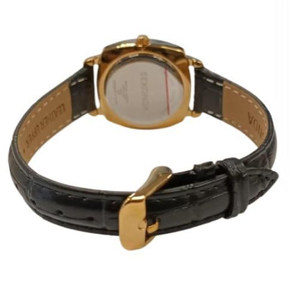 Sekonda Ladies Basic Big Number White Dial Black Leather Strap Watch 40437