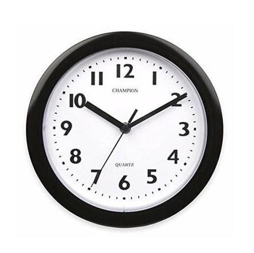 Champion Bold 9 inch Kitchen Black Wall Clock KC515 - Multiple Colour