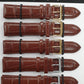 BNCMR Brown padded crocodile Leather Straps card of 6 Available Multiple Size