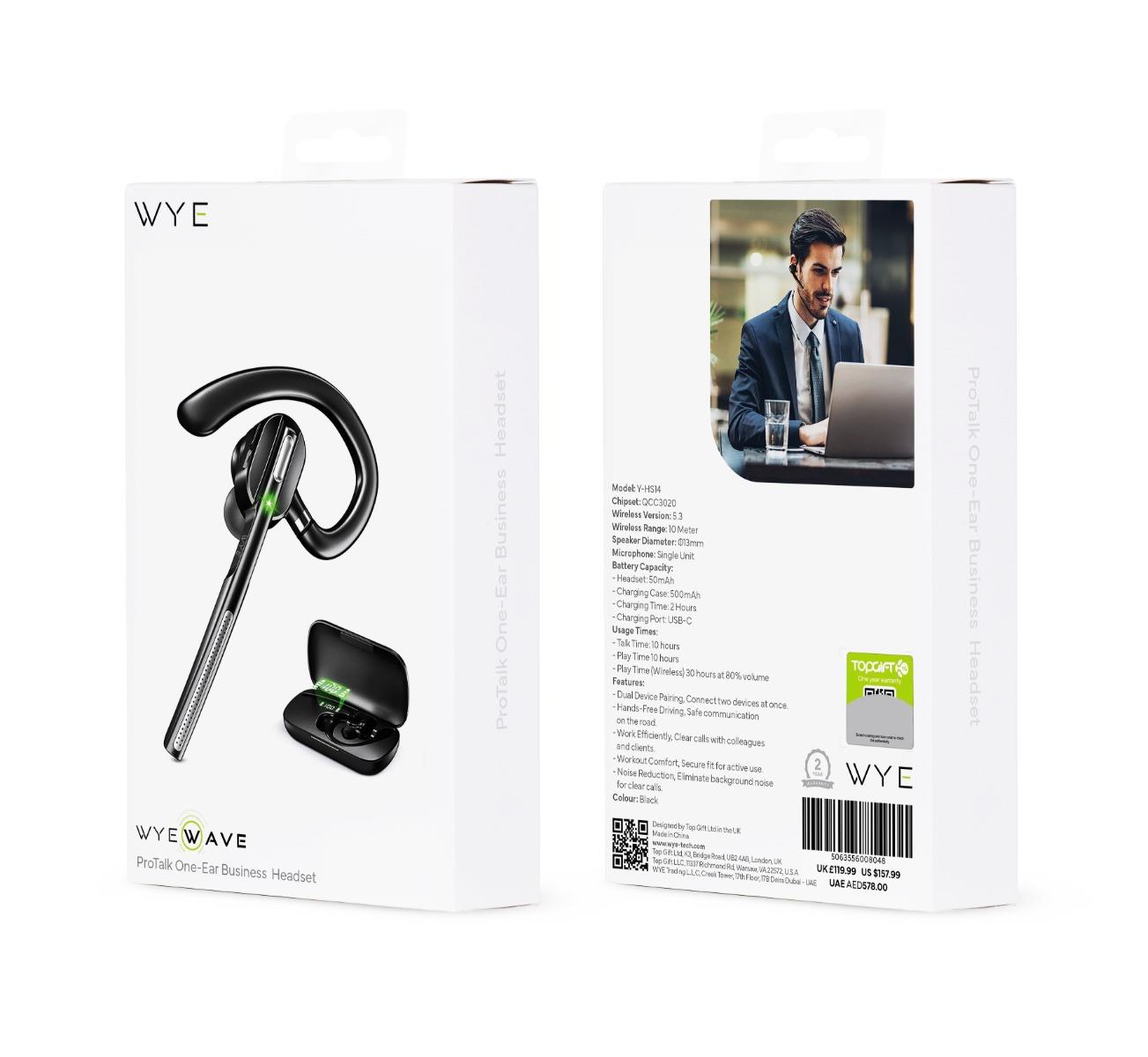 WYE ProTalk One-Ear Business Headset