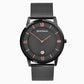 Sekonda Mens Minimal Gun Metal Case & Stainless Steel Mesh Bracelet Watch with Grey Dial