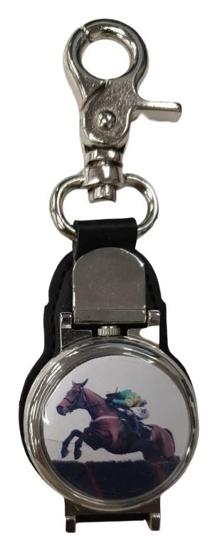 Boxx Picture Pocket Belt Clip watch Horse Jumping M5107PD1