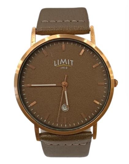Limit Mens Fashion Dated Brown Dial Brown Leather Straps  Watch 5776