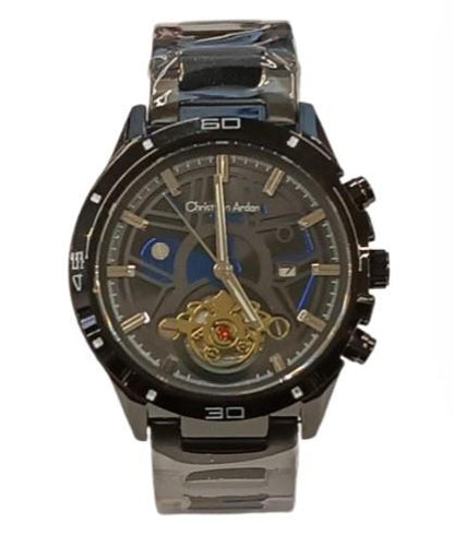 Christyan Arden Mens Dated Dial Analogue Metal Bracelet Strap Watch Multiple colours available