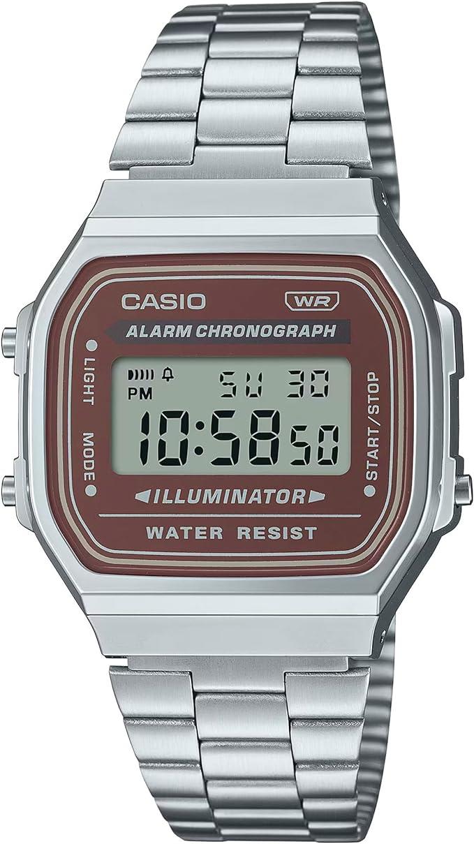 Casio Mens Digital Brown Dial 's Watch A168WA-5AYDF