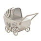 Bambino Silverplate Money Box Pram/Moving Wheels