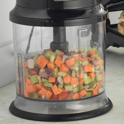 Progress Electric Food Chopper – Compact Food Processor, 500ml Chopping Bowl, Multifunctional Vegetable Chopper, Detachable Stainless Steel Twin Blade, One-Touch Operation, Non-Slip Base, 400W