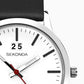 Sekonda Mens Nordic Fashion Dated White Dial Black Leather Watch