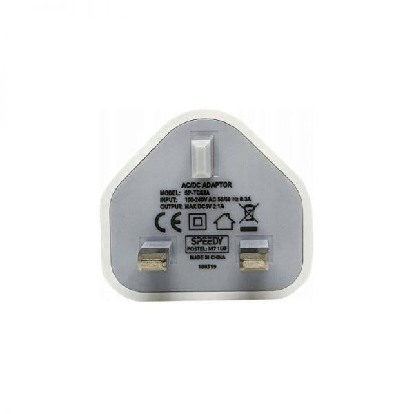 Ven-Dens 2.1A Dual USB Charger for Phone Mains Wall Plug Adapter  SP-TC63A