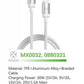 Woox MX0032 Type C to Lightning Braided Data Cable, 30W - 5V/3A, 9V/3A, 15V/2A, 20V/1.5A Max, 6.6ft 2m, White