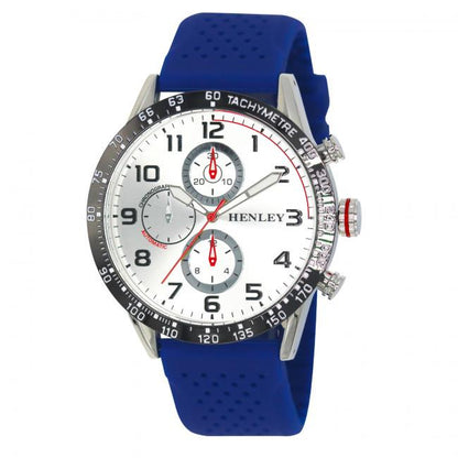 Henley Mens Fashion Large Polished Sports Rubber Silicone Watch H02225  Available Multiple Colour