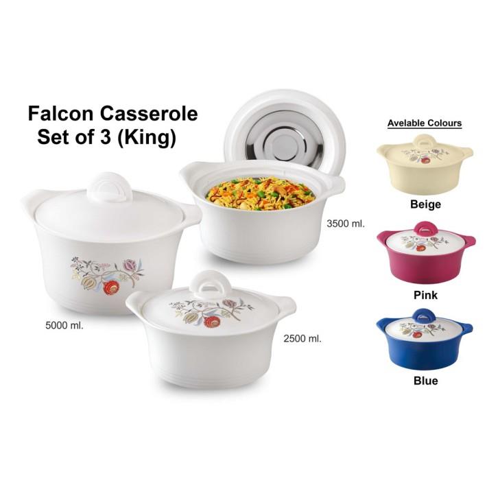 Falcon Casserole King 3pc Set(2500+3500+5000ml)
