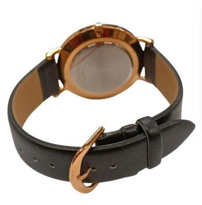 Limit Mens Basic Black Leather Strap Watch