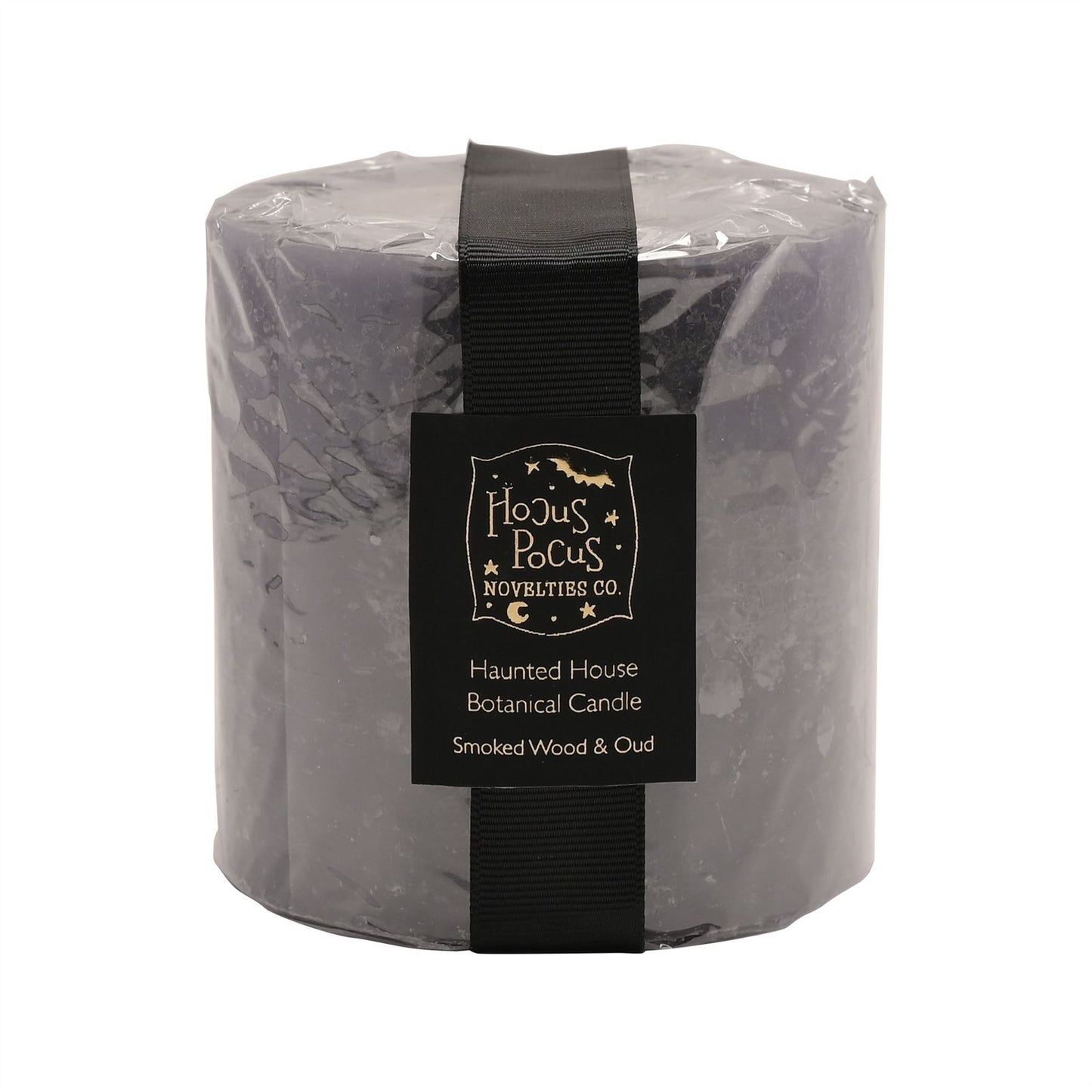 Grey Haunted House Fragranced Pillar Candle 690g