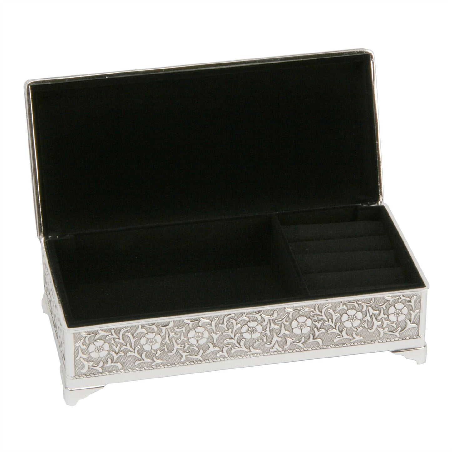 Sophia  G/Boxed & Pouch S/P Trinket Box Ant Fin Oblong/Feet