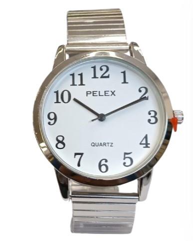 Pelex Mens Big number Bracelet Strap Quartz Watch Available Multiple Colour