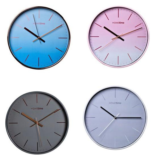 Widdop Hometime Round Wall Clock Foil Numbers 30cm W7959 Available Multiple Colour