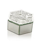 Sophia Mirrored Floral Pattern Hexagonal Trinket Box