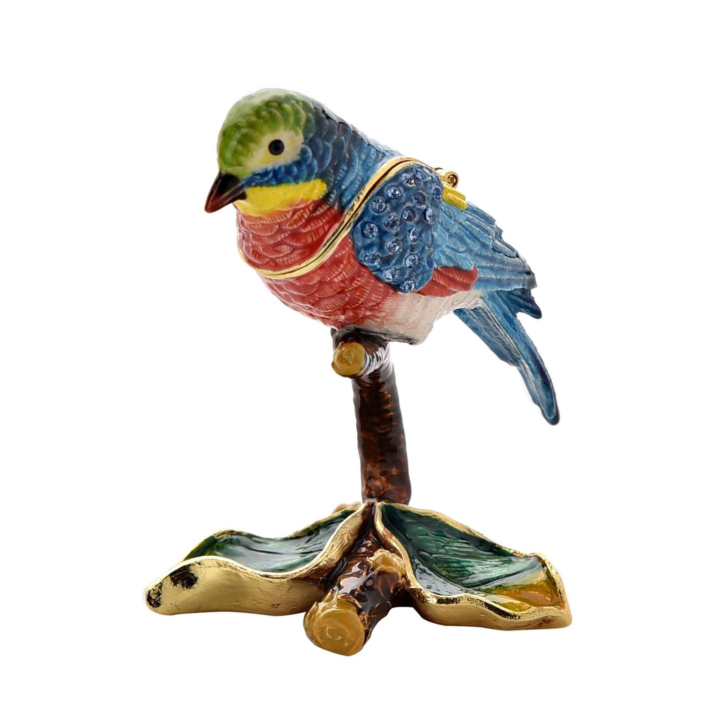 Treasured Trinkets - Blue and Red Bird on Branch