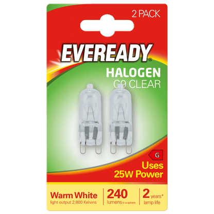 Eveready S815 Halogen Bulb G9 Capsule 240lm 25W Warm White (Pack of 10)