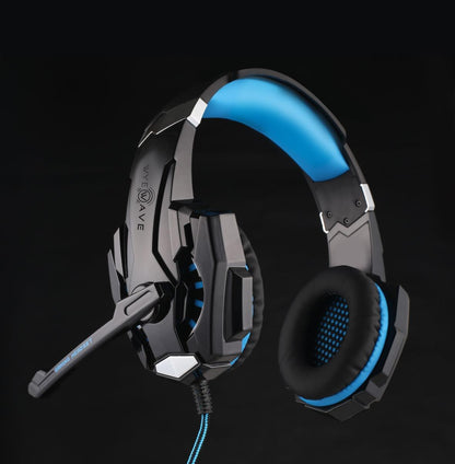 Smart Wired Gaming Headset with Mic and LED Light