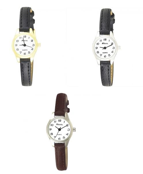 Ravel Ladies Classic Cocktail Analogue Leather Strap Wristwatch R0124L