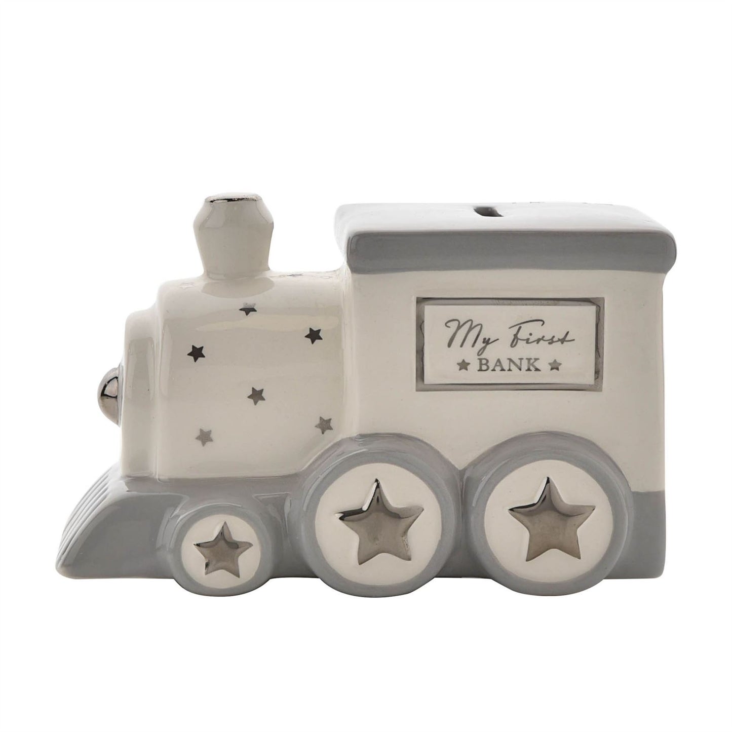 Bambino Ceramic Train Shaped Money Box