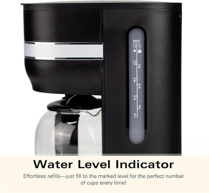 Hamilton Beach Ella 1.5L Filter Coffee Machine Matte Black