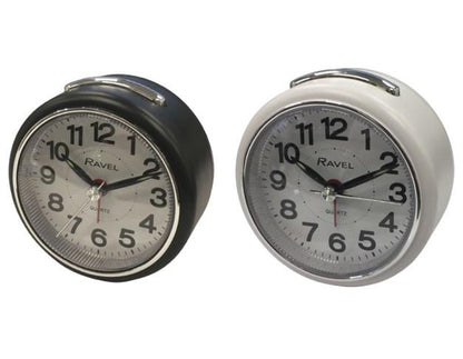Ravel Bedside Quartz Mid Sized Bold Black Numbers Alarm Clock RC052