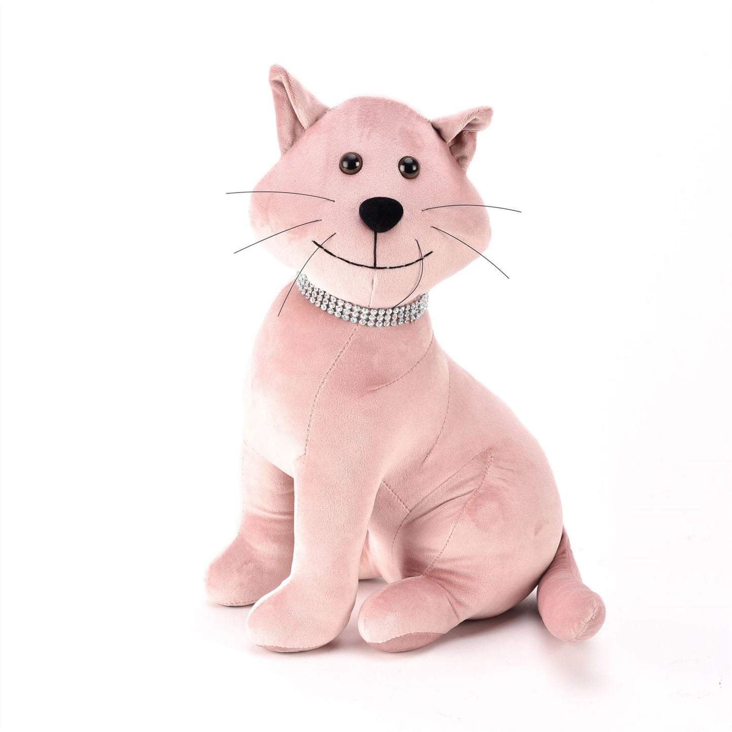 Hestia Blush Cat with Diamante Collar Door Stop