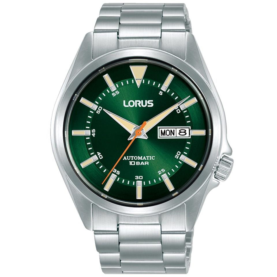 Lorus Mens Automatic Green Dial Bracelet Watch RL421BX9