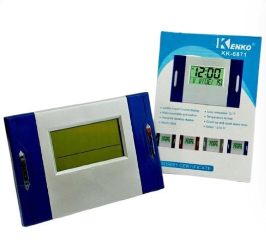 Kadio Kenko Digital with Temperature Day/Date Display Wall Mounted Clock Available Multiple Colour