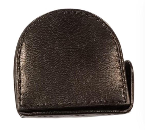 Imperial Travel Alarm Clock folds away into Black Leather bag  IMP611 - CLEARANCE NEEDS RE-BATTERY