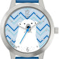 Tikkers Children Girl Boy Polar Bear Analogue Quartz Watch with Polyurethane Strap TKWWF010-SET