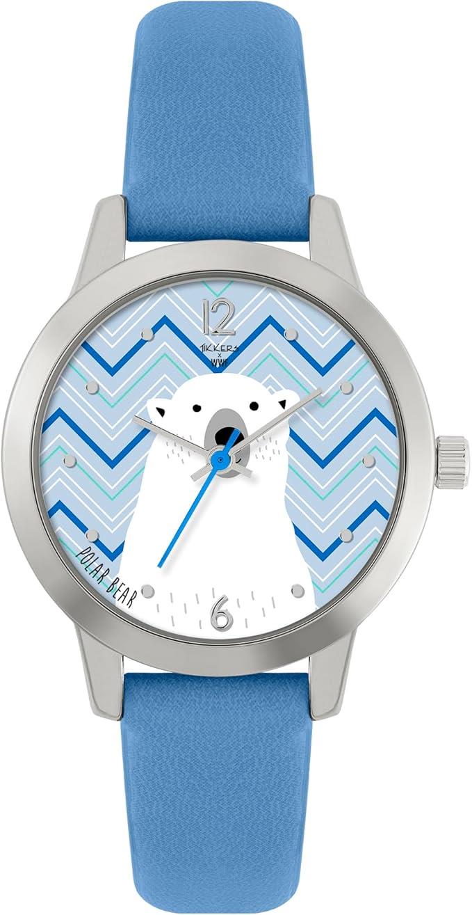 Tikkers Children Girl Boy Polar Bear Analogue Quartz Watch with Polyurethane Strap TKWWF010-SET