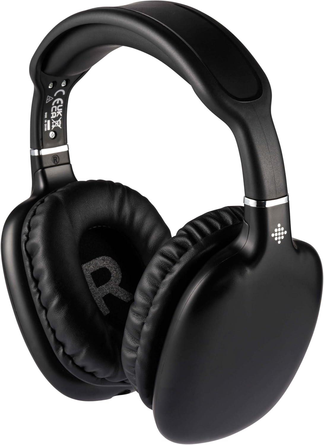 Maxim Bluetooth Headphones Wireless Range up to 25m, Calling, 12 Hours of Play Time, Metallic Black