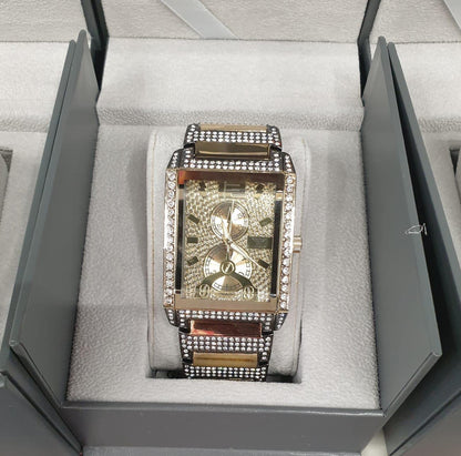 PI-7277 NY LONDON MENS BLING WATCH ASSORTED COLOURS