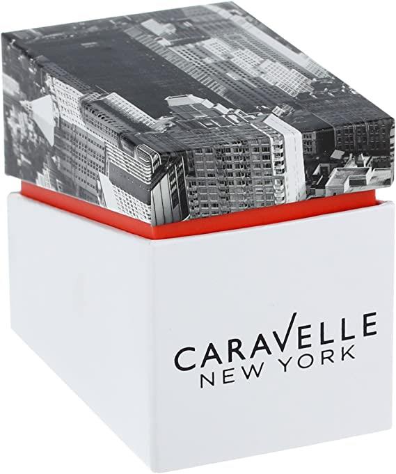 Caravelle New York Ladies Fashion Bling Silver Dial Two Tone Stainless steel Bracelet Watch 45L186