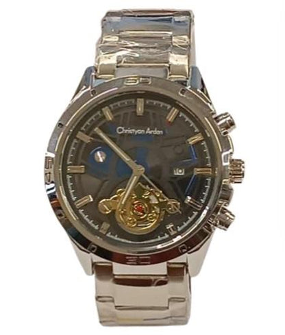 Christyan Arden Mens Dated Dial Analogue Metal Bracelet Strap Watch Multiple colours available