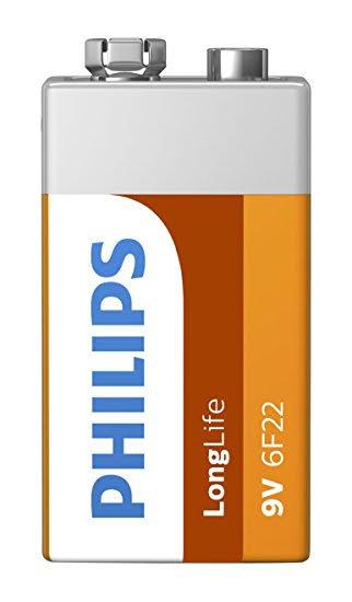 Philips Extra Zinc Chloride PP3 9v Battery box of 12