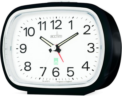 Acctim Camille Analogue Quartz Luminous Hands Chrome Bezel Alarm Clock Available Multiple Color