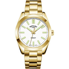Rotary Ladies London Cream Dial Gold Steel Bracelet Watch  LB05283/29