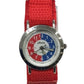 Olivia Children's Girls Analogue Quartz Time Teacher Watch with Red Velcro Strap TOC147  - CLEARANCE NEEDS RE-BATTERY
