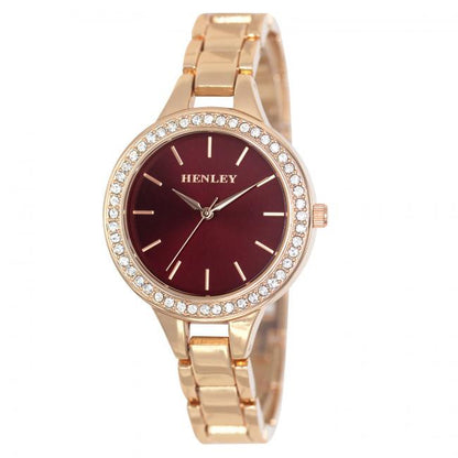 Henley Ladies Fashion Bling Diamante Bracelet Watch H07323 Available Multiple Colour